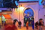 Bab El Fahs at dusk, Grand Socco, Tangier, Morocco, North Africa, Africa