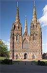 West Front, Lichfield Cathedral, Lichfield, Staffordshire, England, United Kingdom, Europe