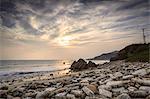 Sunset on Will Rogers Beach, Pacific Palisades, California, United States of America, North America