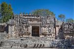 Monster Mouth Doorway, Structure II, Hochob, Mayan archaeological site, Chenes style, Campeche, Mexico, North America