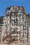 Chac Rain God masks, Nuns Quadrangle, Uxmal, Mayan archaeological site, UNESCO World Heritage Site, Yucatan, Mexico, North America