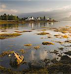 Dawn view of Plockton Harbour and Loch Carron near the Kyle of Lochalsh in the Scottish Highlands, Scotland, United Kingdom, Europe