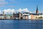 View of Riddarholmen, Stockholm, with Water and a Cloudy Sky