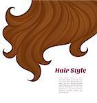 Vector illustration of Beautiful brunette hair backgr