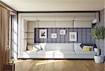 super sofa concept. living room interior. 3d design idea