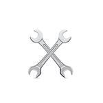 Spanner icon. Vector illustration on white background.