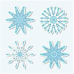 Christmas style icons. Beautiful snowflakes. Vector eps10 illustration.  Original design elements good for cards, posters, web design, textile print, banners etc.