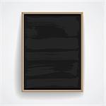 Black chalkboard with wooden frame. Vector eps-10.