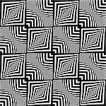 Seamless wavy checked pattern. Geometric texture. Vector art.
