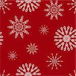 Christmas seamless background with snowflakes. Illustration can be copied without any seams. Vector eps10.  Original background good for cards, posters, web design, textile print, banners etc.