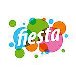 Abstract colorful vector logo for fiesta