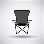 Fishing icon with folding chair over gray background. Vector illustration.