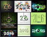 2016 Happy New Year Background Collection for your Christmas Flyers, dinner invitations, festive posters, restaurant menu cover, book cover,promotional depliant, Elegant greetings cards and so on.