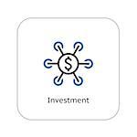 Investment Icon. Business Concept. Flat Design. Isolated Illustration.