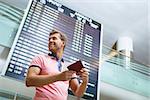 Young man at the airport