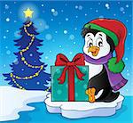 Christmas penguin topic image 6 - eps10 vector illustration.