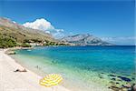 Beautiful scenic beach close to Omis in Croatia