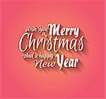 Merry Christmas and Happy New Year Type with Elegant clean style and soft shadow of a colorful background with gradient.