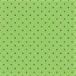 Tile spring vector pattern with black polka dots on fresh grass green background.