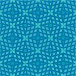 Blue monochrome seamless background with a geometrical ornament.  Vector illustration
