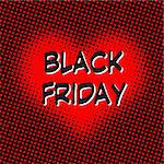 Black Friday sales love pop art retro style