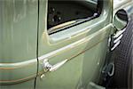 Detail Abstract of Beautiful Vintage Car Door and Handle.