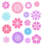 Vector set floral ornament pattern various shapes