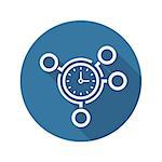 Time Management Icon. Business Concept. Flat Design. Isolated Illustration.