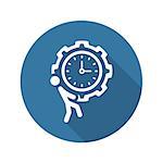 Efficiency Management Icon. Business Concept. Flat Design. Isolated Illustration.