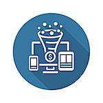 Conversion Rate Optimisation Icon. Business Concept.  Isolated illustration.