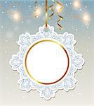 Decorative vector Christmas banner with shining garland