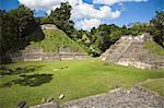 Plaza A Temple, Mayan ruins, Caracol, Belize, Central America