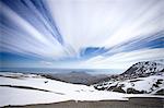 View towards the coast and sea from the Vatnajokull Glacier, southern area, Iceland, Polar Regions