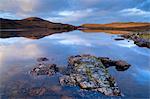 Loch Tollaidh at dawn, near Poolewe, Achnasheen, Wester Ross, Highlands, Scotland, United Kingdom, Europe