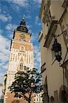 Town Hall Tower (Ratusz), Main Market Square (Rynek Glowny), Old Town District (Stare Miasto), Krakow (Cracow), UNESCO World Heritage Site, Poland, Europe