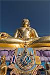 Huge golden Buddha on the banks of the Mekong River at Sop Ruak, Thailand, Southeast Asia, Asia