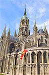 Notre Dame Cathedral, Norman, built in the 12th century, Bayeux, Calvados, Normandy, France, Europe
