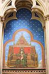 Painting of the Annunciation and Trinity, Notre Dame Cathedral, Bayeux Calvados, Normandy, France, Europe