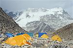 Tents at Island Peak Base Camp, Solu Khumbu Everest Region, Sagarmatha National Park, Himalayas, Nepal, Asia