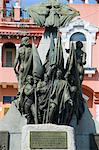 Statue in Park Bolivar, historical old town, UNESCO World Heritage Site, Panama City, Panama, Central America