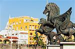 Statue of Pegasus, Old Town, UNESCO World Heritage Site, Cartagena, Colombia, South America