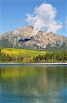 Pyramid Lake and Pyramid Mountain, Jasper National Park, UNESCO World Heritage Site, Rocky Mountains, Alberta, Canada