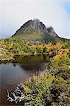 Twisted Lakes and Little Horn, Cradle Mountain-Lake St. Clair National Park, UNESCO World Heritage Site, Tasmania, Australia, Pacific