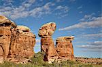 Rock formation with clouds, The Needles District, Canyonlands National Park, Utah, United States of America, North America