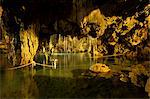 Cenote Dzitnup, underground sinkholes which has only one natural source of light, Yucatan, Mexico, North America