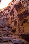 Old ksar (collective granaries) in the southern part of Morocco near Tafraoute, Morocco, North Africa, Africa