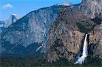 Bridesveil Falls with rainbow, Yosemite National Park, UNESCO World Heritage Site, California, United States of America, North America