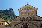 Facade of Cathedral of St. Andrew (Duomo di San Andreas), Amalfi, UNESCO World Heritage Site, Campania, Italy, Europe