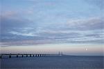 View of bridge at dusk