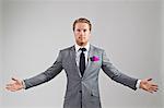 Portrait of man wearing suit, studio shot